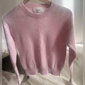 Aritzia Wilfred Light Pink Crew Neck Sweater